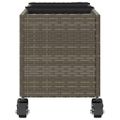 vidaXL Kvetináč s kolieskami 3 nádoby sivý 107x32x38 cm polyratan