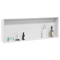 vidaXL Sprchový výklenok Biela 90 x 30 x 9,5 cm Nehrdzavejúca oceľ