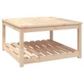 vidaXL Záhradný stolík biely 82,5x82,5x45 cm borovicový masív