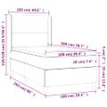 vidaXL Posteľný rám boxsping s matracom tmavomodrý 100x200 cm zamat