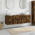 vidaXL Set kabinetov do kúpeľne 3 ks Dymový dub 49,5 x 44,5 x 65 cm
