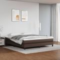 vidaXL Posteľný rám s boxspringom hnedý 180x200 cm umelá koža