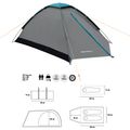 Turistický stan NILS Camp NC6033 Nightfall sivý/modrý