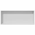 vidaXL Sprchový výklenok Biela 75 x 30 x 9,5 cm Nehrdzavejúca oceľ