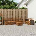 vidaXL Záhradná súprava gaučov 7 pcs Prírodná Pevné akáciové drevo