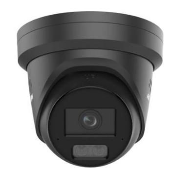 Hikvision 8MPix IP Turret Hybrid ColorVu AcuSense kamera; LED/IR 30m, WDR 130dB, audio, alarm, IP67, blikač, čierna