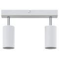 vidaXL Stropné bodové svetlo so bodmi Biela 26 x 6 x 16 cm Kov