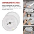 LED nástenné svietidlo ILVI, kruhové 45 W, stmievateľné so zmenou CCT, biela + drevo