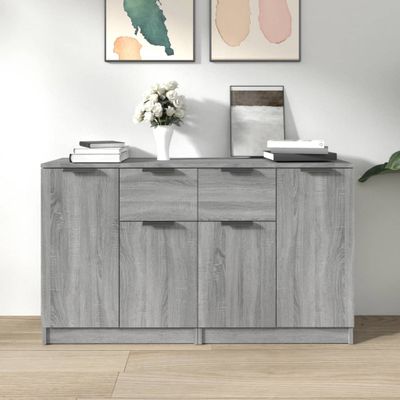 vidaXL Komody 2 ks sivé dub sonoma 60x30x70 cm spracované drevo