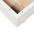vidaXL Záhradný kvetináč biely 100x100x26,5 cm masívna borovica