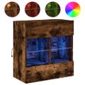 vidaXL TV nástenná skrinka s LED svetlami dub sonoma 58,5x30x60,5 cm