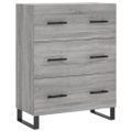 vidaXL Vysoká skrinka sivý dub sonoma 69,5x34x180 cm spracované drevo