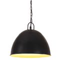 vidaXL Industriálna vintage závesná lampa 25W, čierna,okrúhla 31cm E27