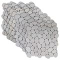 vidaXL Kamenné dlaždice Biela 30 x 30 cm Riečny štrk