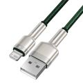USB kábel pre Lightning Baseus Cafule, 2,4 A, 1 m (zelený)