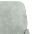 VidaXL Kreslo bledosivé 62x79x79 cm zamat