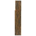 vidaXL Čelo postele so skrinkou dymový dub 160x19x103,5 cm