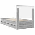 vidaXL Rám postele Sivý Sonoma 100 x 200 cm Inžinierske drevo