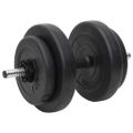 vidaXL Obojručná a jednoručná činka so závažiami 60 kg