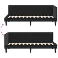 vidaXL Rohový rám postele s čelnou doskou Čierna 80 cm x 200 cm Zamat