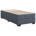 vidaXL Posteľ s boxspringom a matracom a LED Tmavosivá 90 x 190 cm
