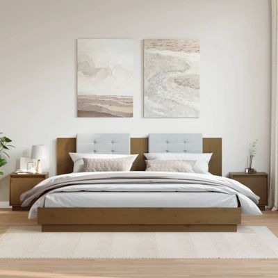 vidaXL Nočné stolíky 2 ks medovo-hnedé 40x30x40 cm borovicové drevo
