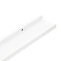 vidaXL Poličky na zarámované obrázky 2 ks biele 80x9x3 cm MDF