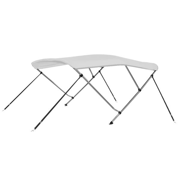 vidaXL Strieška Bimini s 3 oblúkmi, biela 183x180x137 cm
