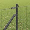 vidaXL Európsky plot s hrotmi 10 x 1,2 m PVC potiahnutá oceľ Sivá