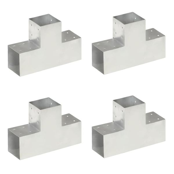 vidaXL Trámové spojky 4 ks v tvare T 101x101 mm pozinkovaný kov