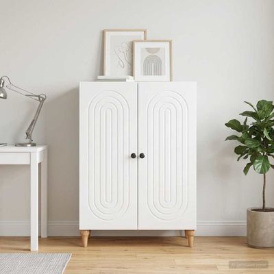 vidaXL Servírovacia skriňa Biela 66 x 34,5 x 90 cm Kompozitné drevo