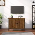 vidaXL TV skrinka s dvierkami hnedý dub 60x35x45 cm spracované drevo