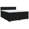 vidaXL Posteľ boxspring s matracom Čierna 160 x 200 cm Látka