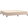 vidaXL Posteľný rám bez matraca kapučínový 200x200 cm umelá koža