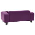 vidaXL Pohovka pre psa, vínovo červená 81x43x31 cm, plyš a umelá koža