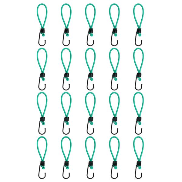 vidaXL Bungee šnúry s háčikmi 20 ks 15 cm