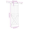 vidaXL Posuvné dvere NARVIK Prírodná a čierna 70 x 210 cm (152,5 cm)