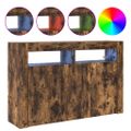 vidaXL Servírovacia skriňa Dymová dub 116 x 30 x 75 cm