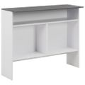vidaXL Barový stôl s 2 stolovými doskami, bielo sivý 130x40x120 cm