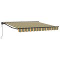 vidaXL Rám markízy Zelená a žltá 300 x 250 cm Polyester s PU povrchom