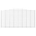 vidaXL Oblúkový gabionový kôš 25ks 400x50x200/220cm pozinkované železo