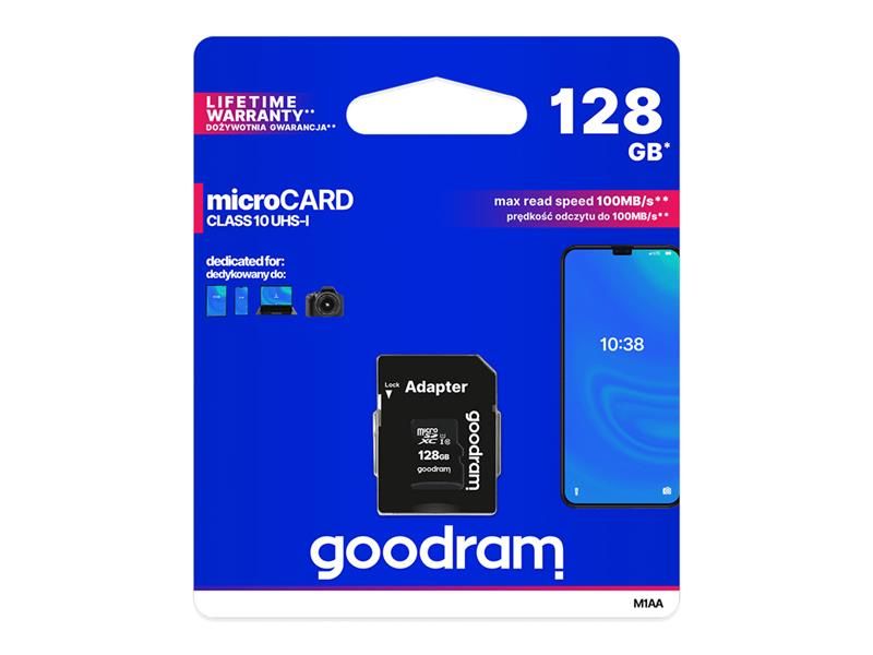 Karta pamäťová GOODRAM microSD 128GB s adaptérom