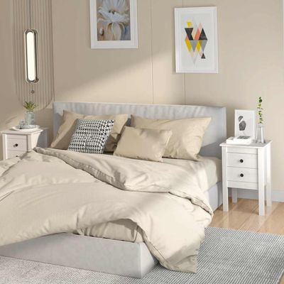 vidaXL Nočné stolíky 2 ks biele 40x35x61,5 cm masívne borovicové drevo