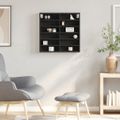 vidaXL Vitrína čierna 60x8,5x58 cm kompozitné drevo