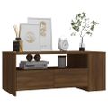 vidaXL Konferenčný stolík hnedý dub 105x55x42 cm kompozitné drevo