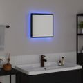vidaXL Zrkadlo do kúpeľne s LED Čierny dub 40 x 37 x 8.5 cm