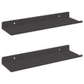 vidaXL Závesná polica 2 ks Čierny 30 x 9 x 2,5 cm Oceľ