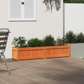 vidaXL Záhradný kvetináč voskový hnedý 150x31x31 cm masívna borovica