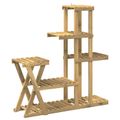 vidaXL Stojan na rastliny Biela 95 x 25 x 101,5 cm