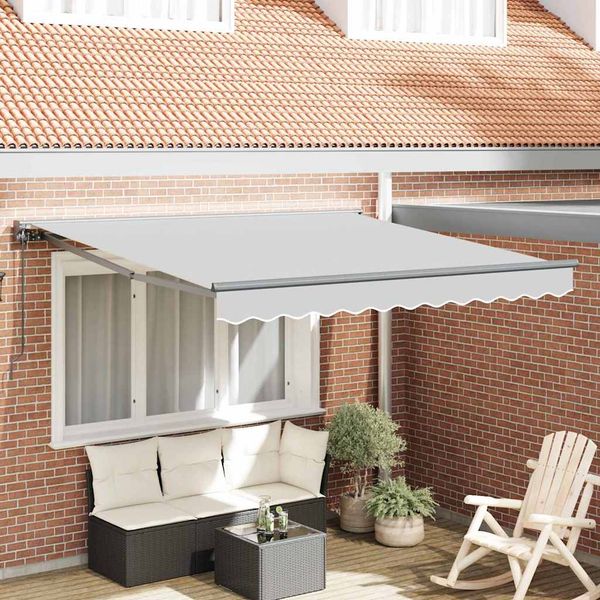 vidaXL Rám markízy Nastaviteľná Antracit 3,5 x 2,5 m Oceľ